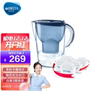 PLUS会员：BRITA 碧然德 Marella 海洋系列 3.5L 滤水壶（1壶6芯）