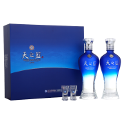 京东超市洋河蓝色经典 天之蓝 52度 礼盒装 480ml*2瓶高度白酒 口感绵柔浓香型（新老包装随机发货）