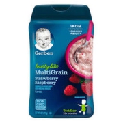 Gerber 嘉宝 米粉 美版 4段 草莓树莓混合谷物味 227g