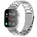 苹果手表表带精钢表带 男 iwatch不锈钢手表带 apple watch4代5代手表链 银色 44/45mm