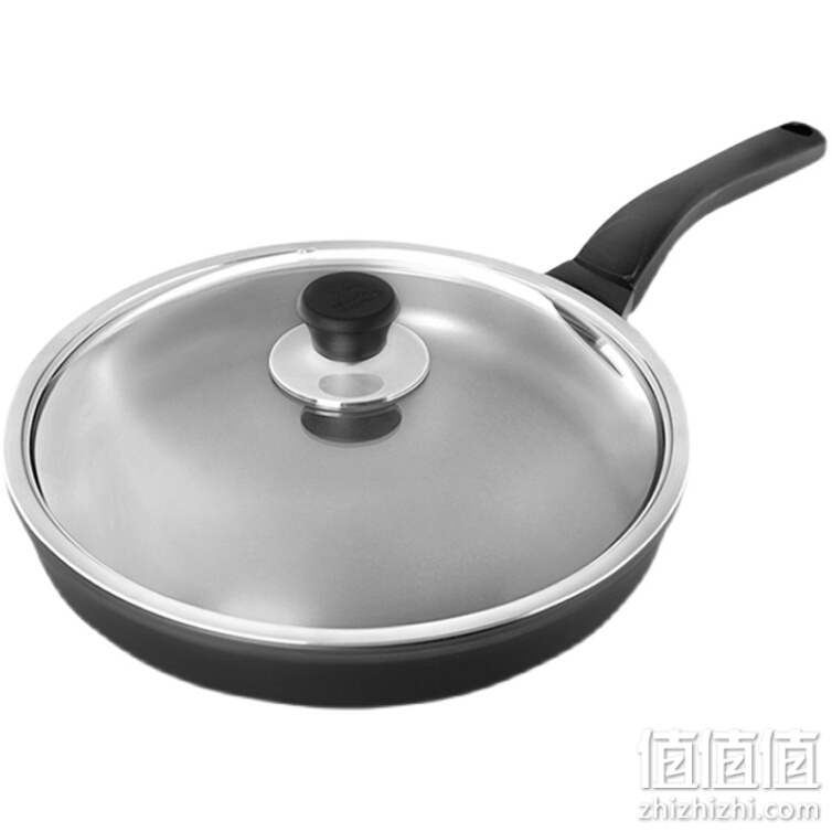 MotherGoose 鹅妈妈 平底锅 晶钻不粘锅煎锅家用小煎饼蛋烙饼牛排电磁炉燃气灶适用 黑色
