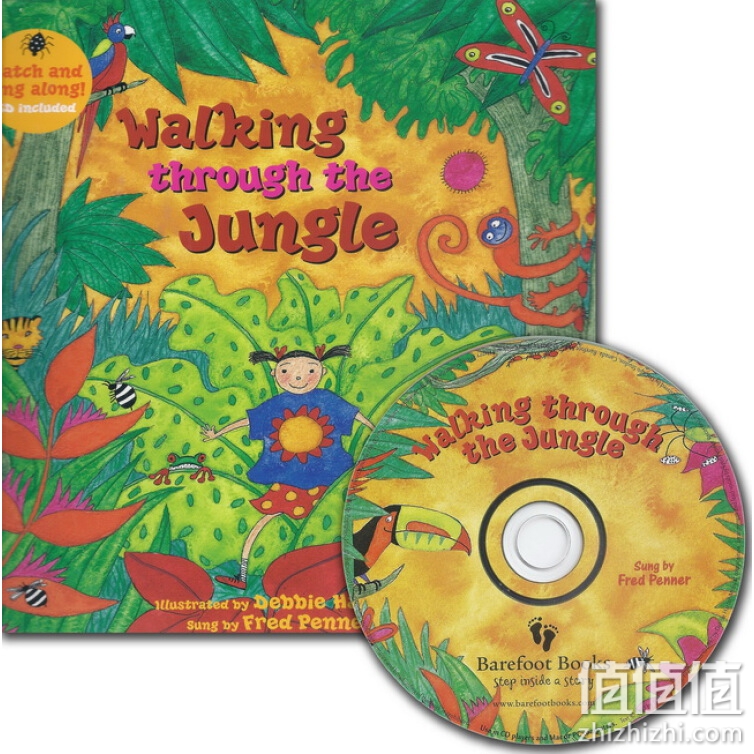 英文原版绘本 Walking Through the Jungle 附CD廖彩杏 Barefoot