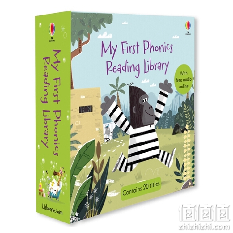 Usborne 《My First Phonics Reading Library》 20册礼盒装 英文原版绘本 附扫描音频 我的图书馆 自然拼读故事 分级阅读英语绘本 尤斯伯恩
