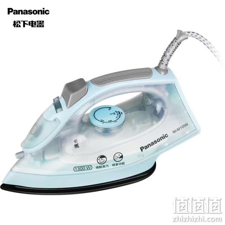 Panasonic 松下 NI-M105N_HA 电熨斗家用 手持蒸汽挂烫机 1300W 多档蒸汽 2年质保  慧蓝色