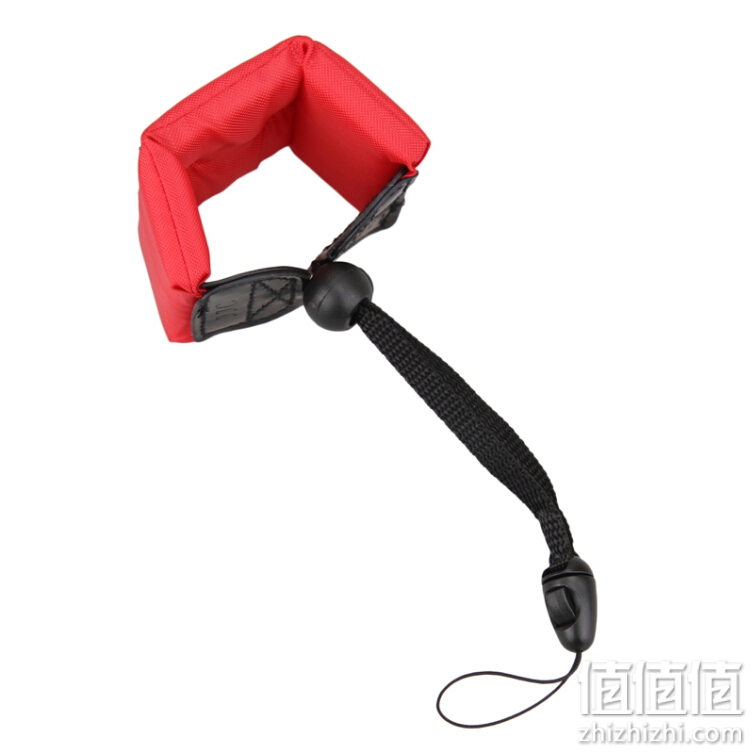 JJC 漂浮带浮潜水下摄影防水相机手腕带Gopro 佳能D30 奥林巴斯TG-6 5 4小蚁运动相机 ST-6红色