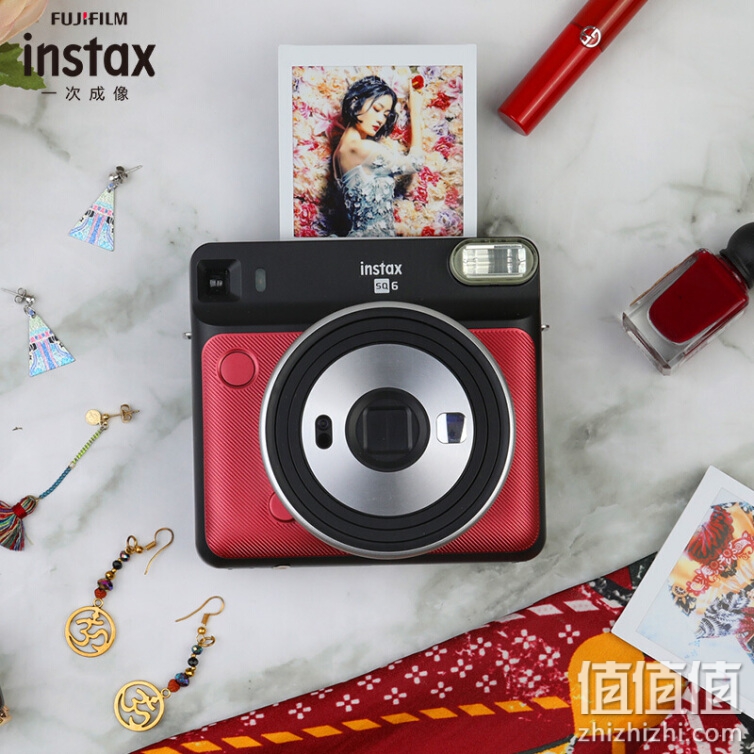 富士Fujifilm Instax立拍立得一次成像相机Square SQ6 宝石红