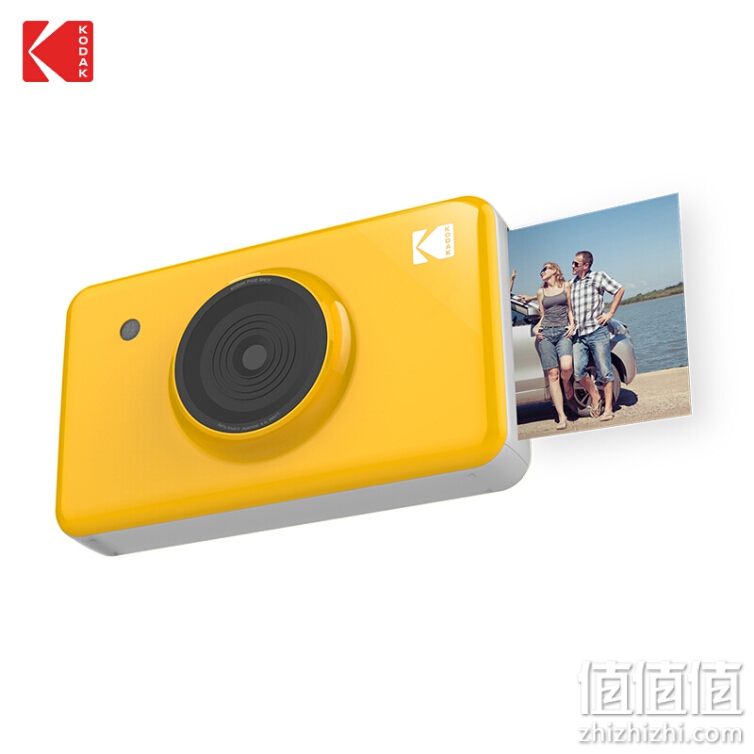 柯达（Kodak）Mini Shot拍立得相机 黄色（1000万像素 1.7英寸屏 蓝牙连接 APP 编辑预览 热升华相片打印）