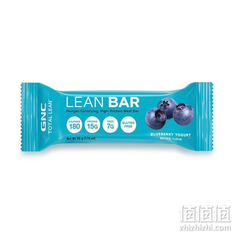 GNC 健安喜 lean bar 乳清蛋白棒健身代餐能量棒 高蛋白质棒5支/盒 蓝莓味