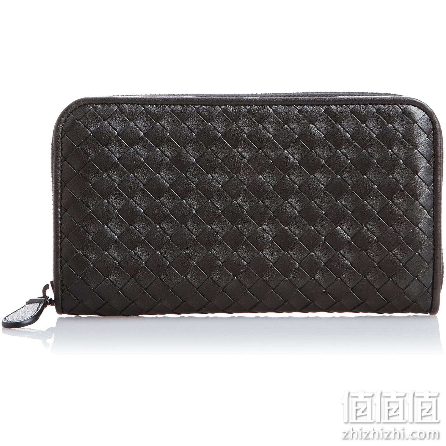 Bottega Veneta 宝缇嘉 拉链编织羊皮钱包 114076 V001 N