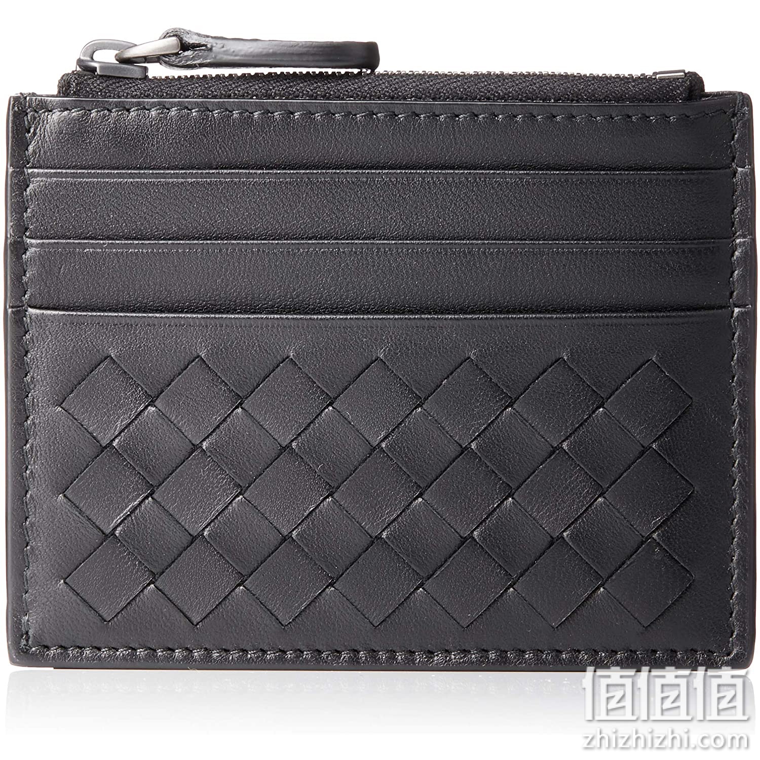 BOTTEGA VENETA 葆蝶家 367004-V001N イントレチャート カードケース BA-367004-V001N-1000 经典小羊皮编织拉链万用卡夹/零钱包367004