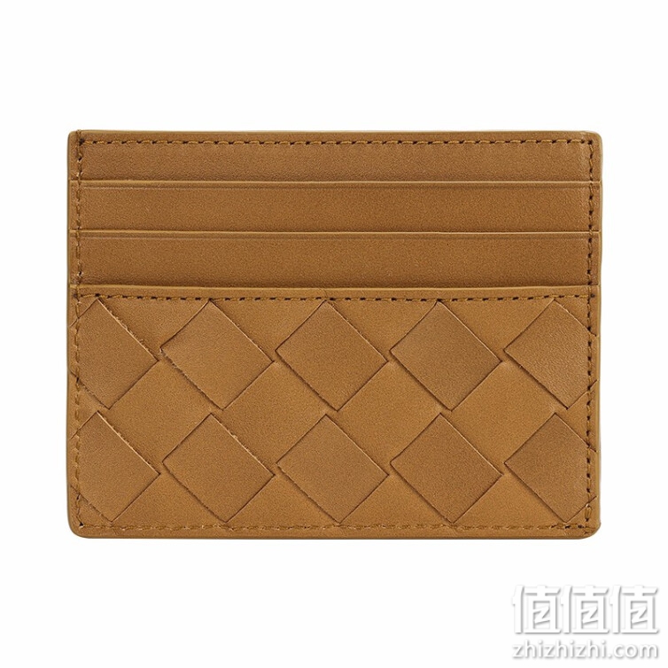 Bottega Veneta 羊皮大格翻盖扣式卡片夹