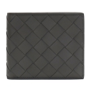 BOTTEGA VENETA 宝缇嘉 BV 男士石墨色皮革编织短款钱包钱夹 605721 VCPQ4 1445