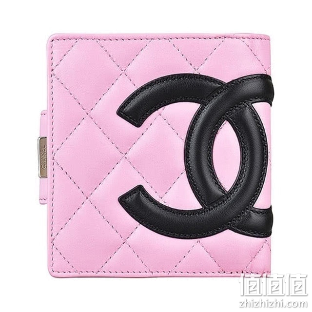 CHANEL 羊皮造型扣式短夹