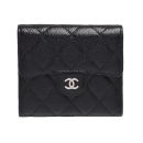 Chanel香奈儿女包 CF系列钱包黑色经典短款小号羊皮菱格纹钱夹AP0231