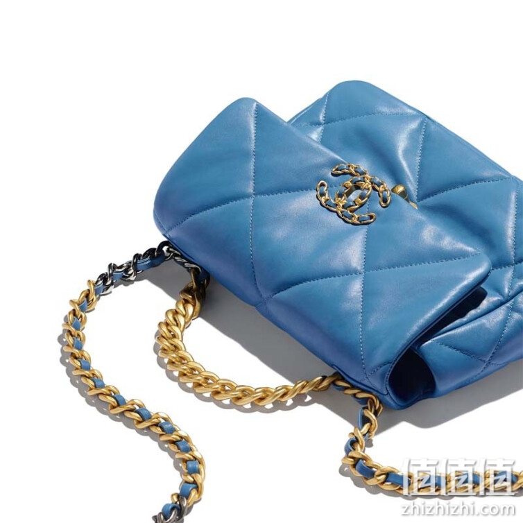 CHANEL/香奈儿女包19系列翻盖包AS1160 B02875 N0902蓝色预售款