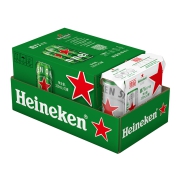 88VIP：Heineken 喜力 啤酒 330ml*15听整箱装（经典12听+星银3听）*2件