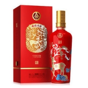 WULIANGYE 五粮液 福禄寿禧 中国红 52%vol 浓香型白酒 500ml 单瓶装