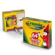 环保安全！Crayola 绘儿乐 52-0064 彩色蜡笔 64色 送卷笔刀