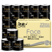 C&S 洁柔 黑Face系列 有芯卷纸 4层180g23卷*3件104.55元包邮，合34.85元/件