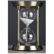 TIMES 时代印象 简约现代金属沙漏计时器摆件 小号