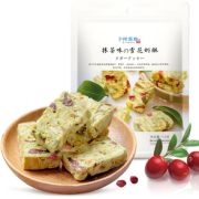 酸甜酥软！卜珂零点 雪花奶酥 抹茶味 110g