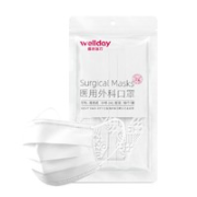 WELLDAY 维德 一次性医用外科口罩 10片*10包 白色
