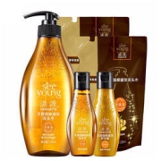 seeyoung 滋源 生姜洗发水套装 强根健发洗发5件套 洗535ml 235ml*2 60ml*2（无硅油 防脱 强韧 修护损伤 男女士 油性）