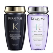 KÉRASTASE 卡诗 黑钻钥源洗发水250ml+耀光凝色洗发水（赠 摩洛哥护发精油10ml*2）