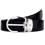 MONTBLANC 万宝龙 经典系列 38157 男士椭圆形针扣皮带