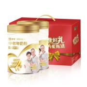 蒙牛 中老年人 0蔗糖鱼油高钙奶粉800g*2罐 礼盒装