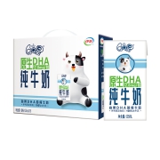 伊利 QQ星原生非人工添加DHA儿童营养纯牛奶16*125ml