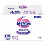 PLUS会员：Merries 妙而舒 婴儿纸尿裤 L码 108片