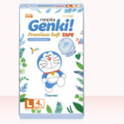 nepia 妮飘 Genki!哆啦A梦纸尿裤 L码*4片