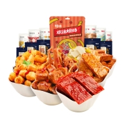 百草味 麻辣零食大礼包445g*2件+嘉瑶蛋黄酥240g