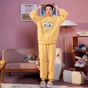Gukoo 果壳 海绵宝宝联名 8214262119061318 女士珊瑚绒家居服