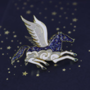 中国国家博物馆 以梦为马胸针领针 42.5x40mm 锌合金 创意配饰文创礼物