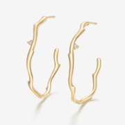 HEFANG Jewelry 何方珠宝 荆棘耳环 HFG075080