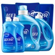 Bluemoon 蓝月亮 亮白增艳洗衣液 机洗手洗套装 2KG*1瓶 1KG*3补充装 500G*2瓶 1KG*1瓶（薰衣草香）洁净去污 低泡易漂