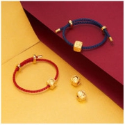CHJ JEWELLERY 潮宏基 虎马狗足金串珠 SHG30000146 约1.3g