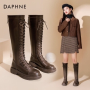 达芙妮（DAPHNE） 长筒靴女 百搭通勤 厚底休闲179元包邮（双重优惠）