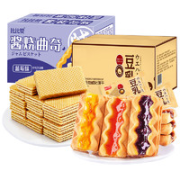 双倍美味！比比赞 豆乳威化+酱烧曲奇 552g