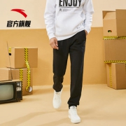 安踏 2021秋冬加绒运动裤男宽松卫裤