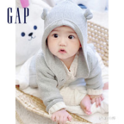 Gap 盖璞 婴儿连帽熊耳造型针织衫毛衣￥113.05 6.3折 比上一次爆料降低 ￥2.25