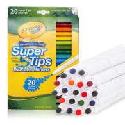 亲子会员：Crayola 绘儿乐 8106 可水洗细杆水彩笔 20色