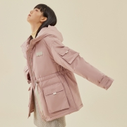 聚划算百亿补贴、限尺码：美特斯邦威 工装羽绒服  连帽外套
