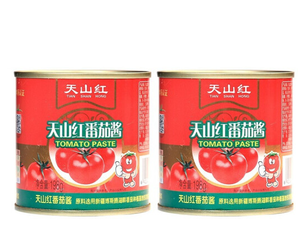 酸甜可口！天山红 新疆番茄酱 198g*2桶