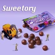 韩国进口 Sweetory 巴旦木软糖夹心巧克力 6袋