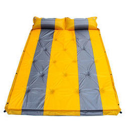 狼行者 自动充气垫防潮垫气垫床加宽加厚充气垫帐篷防潮垫 充气床 黄色