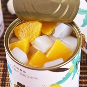 上市公司，0添加：312gx3罐 天同时代 果小懒 黄桃椰果什锦罐头