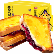 比比赞 岩烧乳酪吐司面包礼盒装整 岩烧乳酪 蓝莓味 200g+送200g共400g6.9元包邮（需用券）